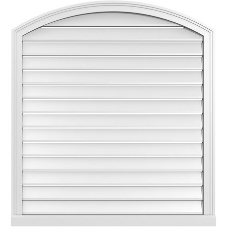 Ekena Millwork Arch Top Surface Mount PVC Gable Vent w/ 2"W x 2"P Brickmould Sill Frame, 38"W x 40"H GVPAR38X4003SN